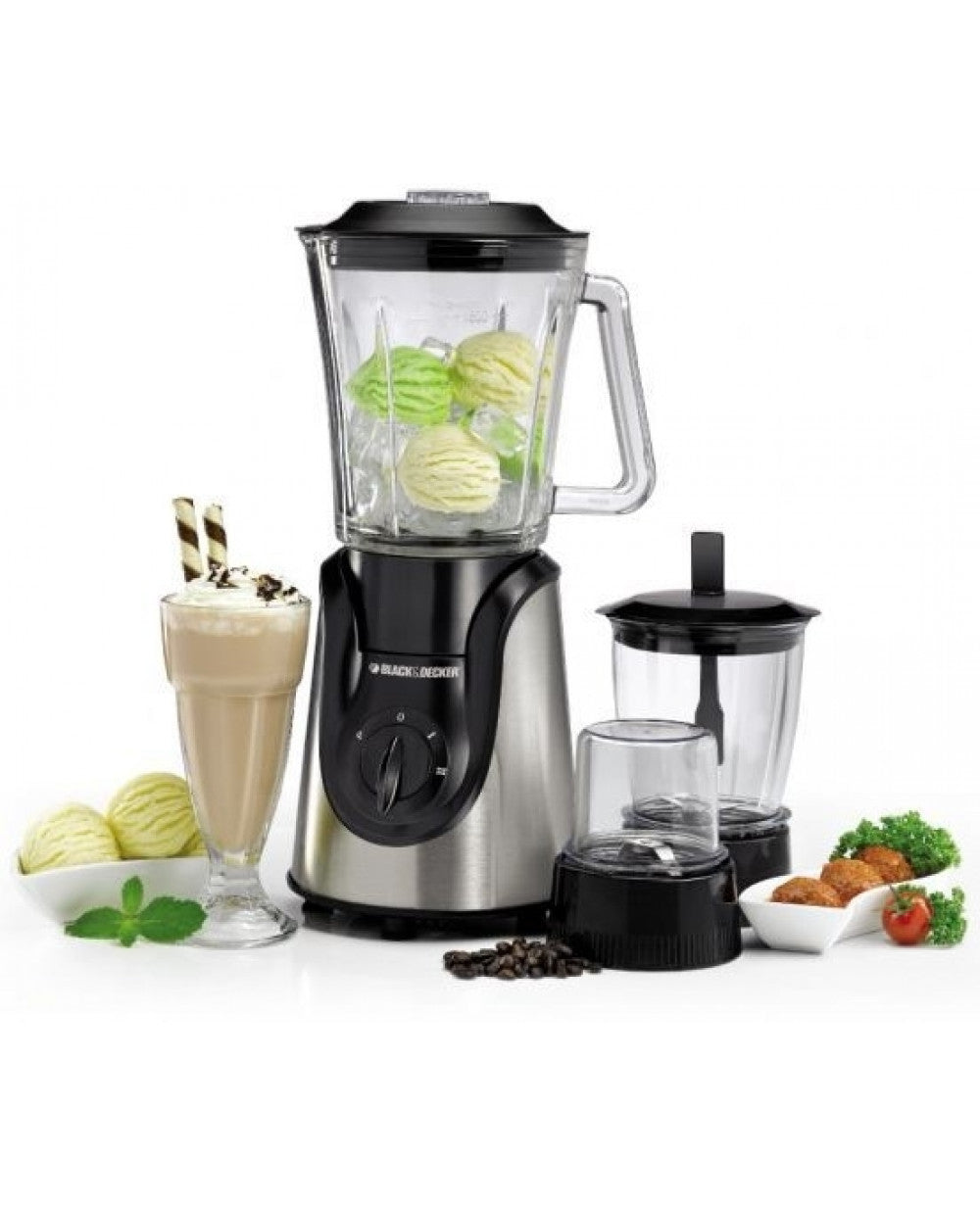 Black and Decker Glass Blender with Grinder- Mincer-Chopper 1.5L 600W