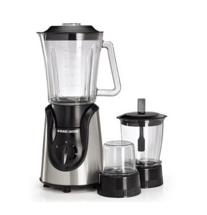 Black and Decker Glass Blender with Grinder- Mincer-Chopper 1.5L 600W