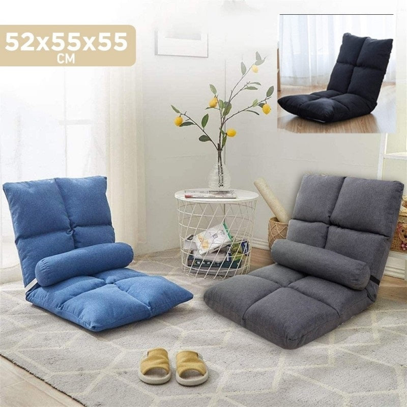 Foldable Lazy Sofa (Black / BLUE / GREY)