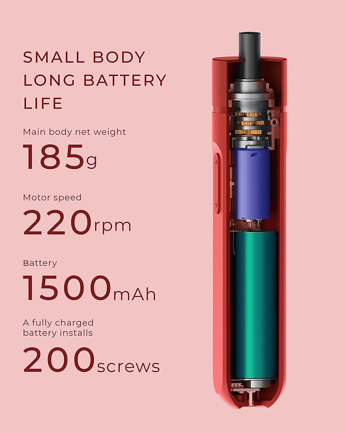 HOTO Li-ion Screwdriver-Lite Red