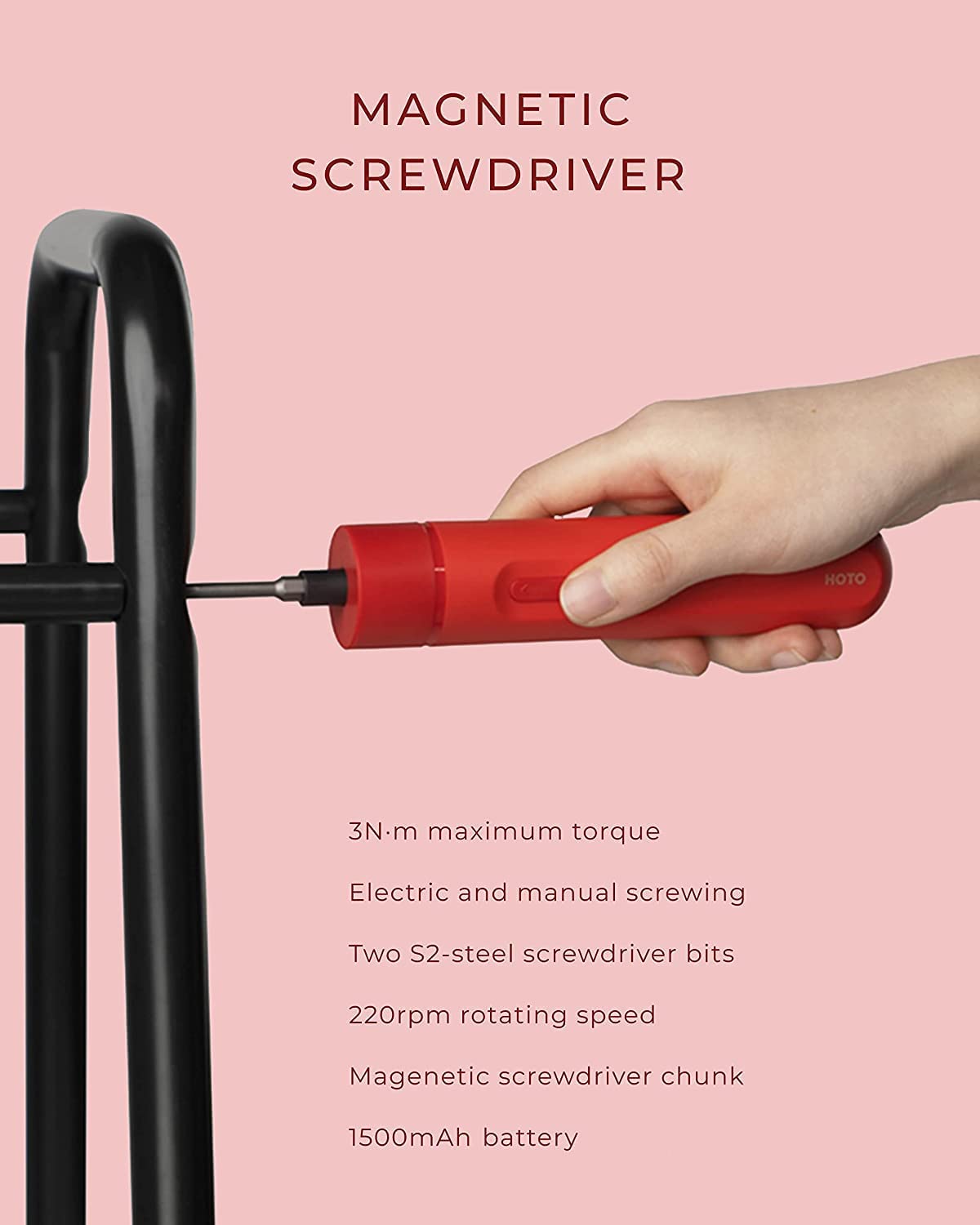 HOTO Li-ion Screwdriver-Lite Red