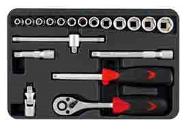 SENECA Socket Wrench Set (1/4"Dr.) - 19Pcs
