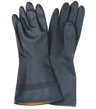 قفازات مطاطية صناعية أسود - 34-35 سم