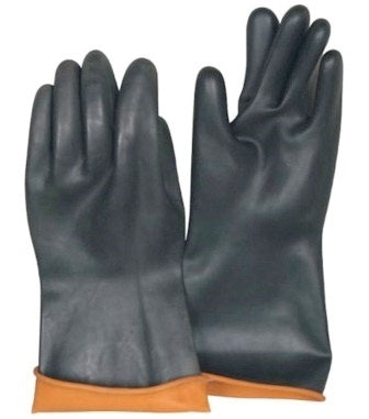 القفازات الصناعية اللاتكس الأسود - 35 سم