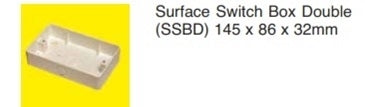 مربع مفتاح السطح مزدوج UPVC (WH)