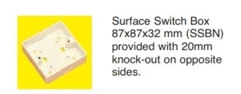 مربع التبديل السطحي UPVC (WH)