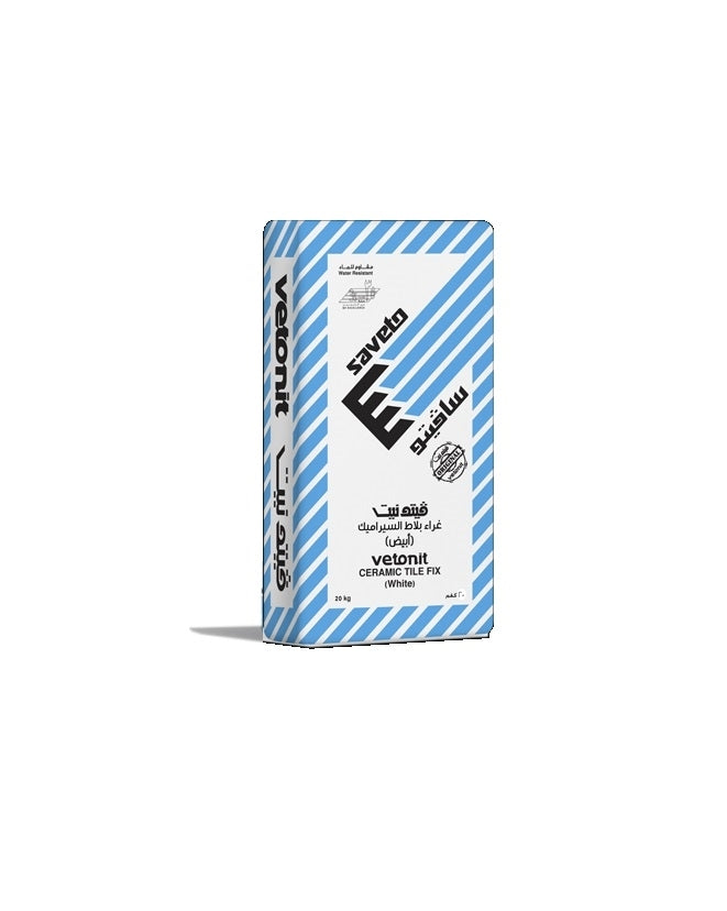 Vetonit Ceramic Tile Fix White في 20 كيلوغرام من أكياس
