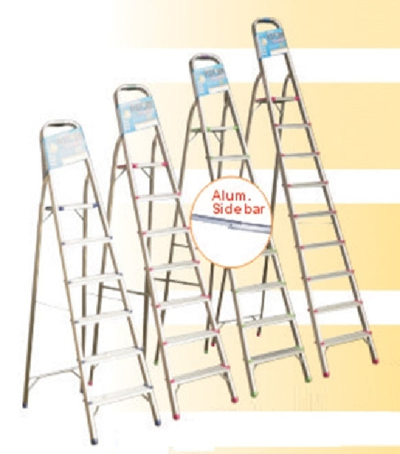 9 Steps ALUMINUM STEP LADDER WITH HANDRAIL & PLATFORM