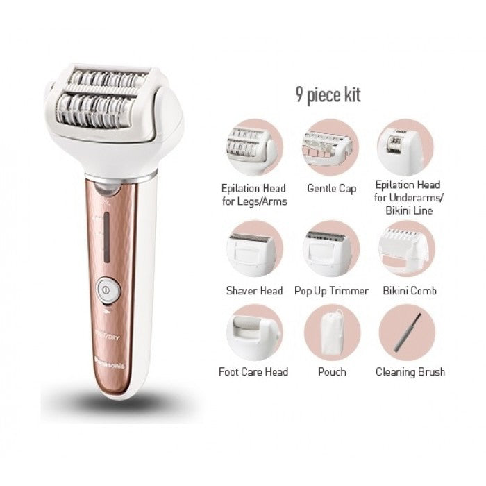 Panasonic Wet/Dry Epilator With 9 Piece Kit
