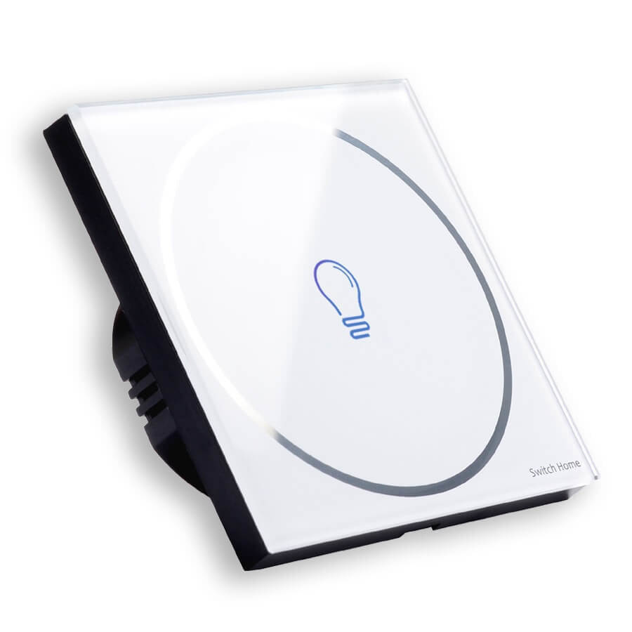 Smart WiFi Light Switch 1 Gang Supported Google Home & Amazon Alexa-White