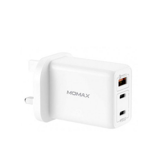 Momax One Plug 65W 3-Port Charger - White