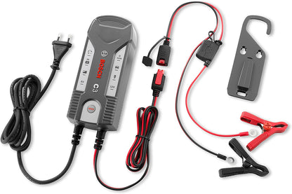 Bosch C3 Fully Automatic 4-Mode 6/12V Smart Battery Charger and Maintainer (3.8 Amps)