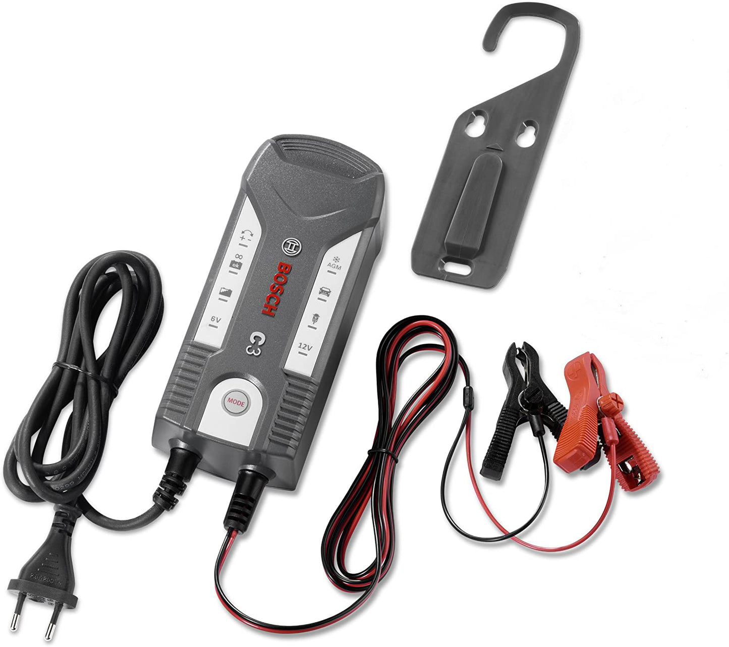 Bosch C3 Fully Automatic 4-Mode 6/12V Smart Battery Charger and Maintainer (3.8 Amps)