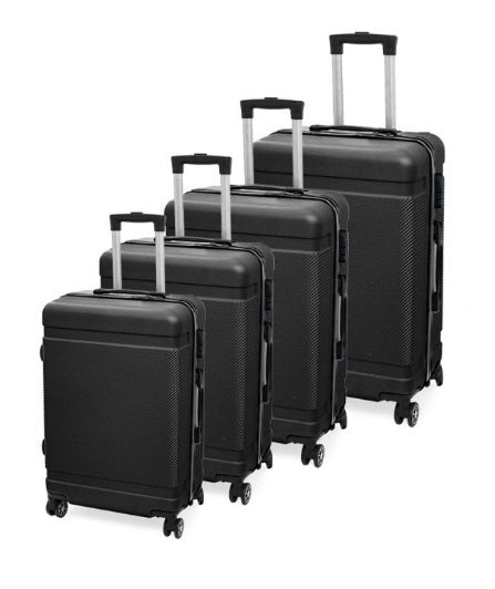 HI-TEX Luggage Set of 4pcs Black (50+60+71+81) CM