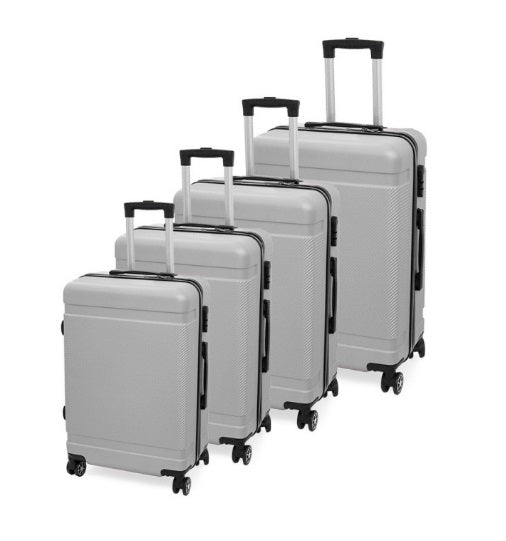 HI-TEX Luggage Set of 4pcs Silver (50+60+71+81) CM