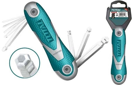 TOTAL Hex Key Set pocket type - 2-8mm (8Pcs)