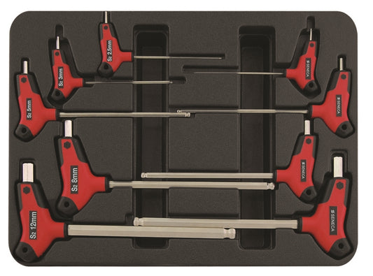 Seneca l -end set set hex ball point type w/pwr.hndl - (9pcs)
