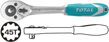 TOTAL Ratchet Handle - 260mm (1/2")