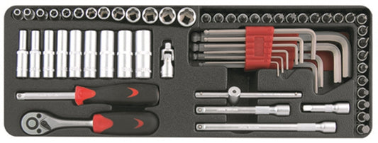 مجموعة مفاتيح Seneca Socket (1/4 "د.) - 62pcs