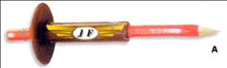 JTW Pointed Iron Cold Chisel w/Grip - 14"
