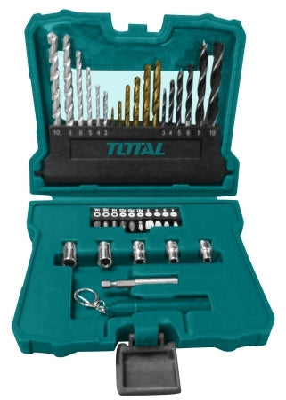 TOTAL Wood Drill Bit Flat Set - 35Pcs