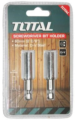 TOTAL Quick Release Bit Holder Set 2Pcs - 60mm