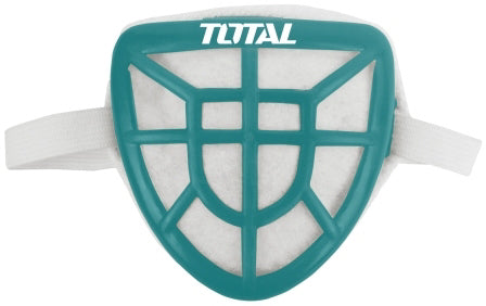 TOTAL Dust Mask with Plastic Sheild Filter Disc Replaceable Respirator