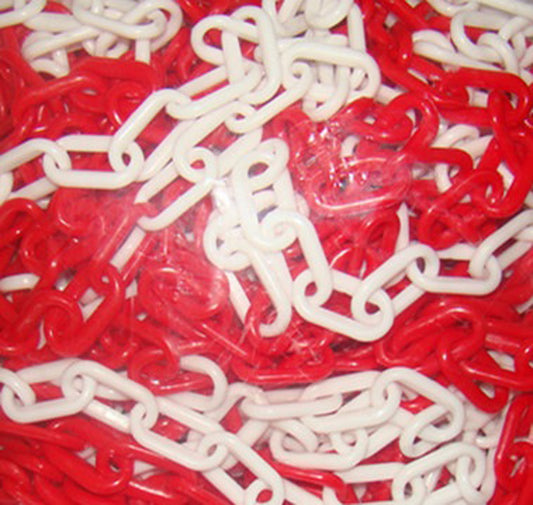 Plastic Chain Red/White (55 g / mtr) - 25 m / Bg
