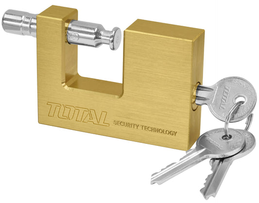 TOTAL Padlock Block Brass - 60mm