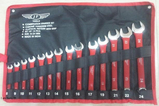 JTW Spanner Set Combo Ellep.Ptrn.w/SftGrp - 14Pcs