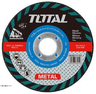 TOTAL Metal Cutting Disc - 115mm