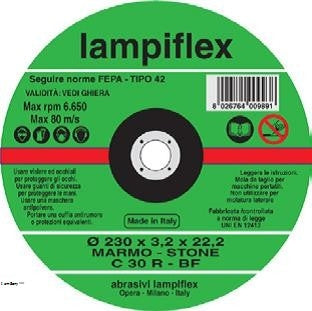 LAMPIFLEX Depressed Center Stone Cutting Disc - 115mm