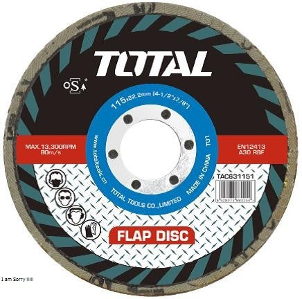 TOTAL Flap Disc - P80 (150 × 22mm)