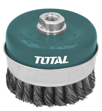 TOTAL Twisted Wire Heavy Duty Brush Cup - 75mm