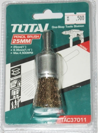 TOTAL Wire Brush Cup with Shank - 24mm