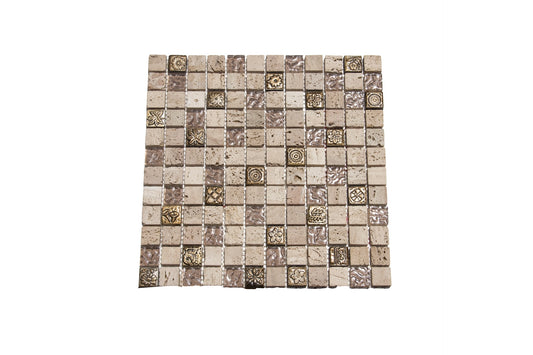 MOSAIC Marb97Pcs+Glass24Pcs+Resin23Pcs Sht300x300mm,SglPc23x