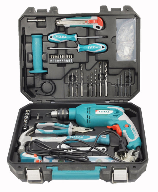 TOTAL Tools set 101Pcs (650W Impact Drill)