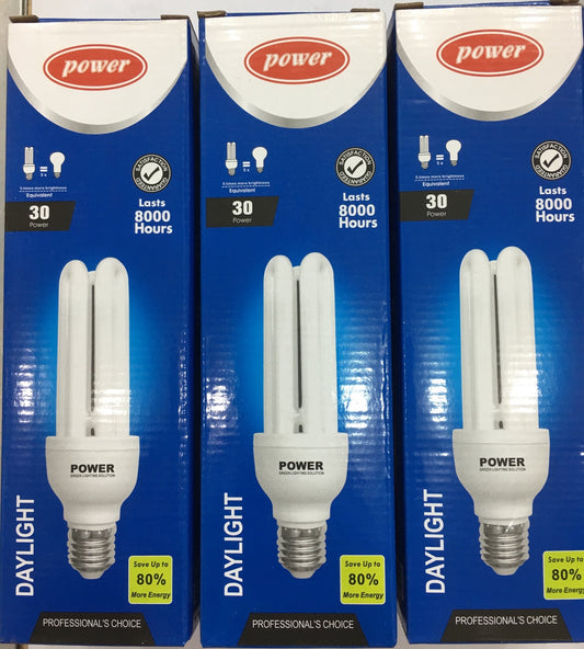 Power Saving Daylight LED Bulbs, 30W, - 6 pcs