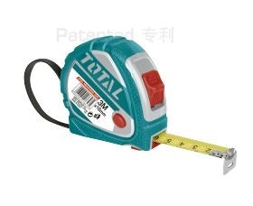 TOTAL Measuring Tape Steel w/Rbr.Cvr. - 8m×25mm