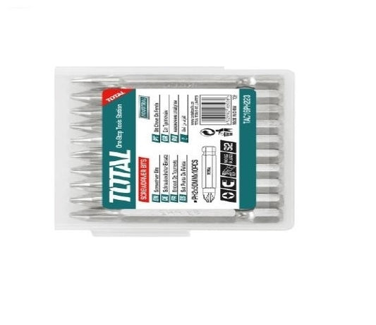 TOTAL Screwdriver Bit Set - 10Pcs