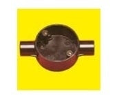 25mm uPVC CIRCULAR BOX 2 THRU' (BK) CB2T