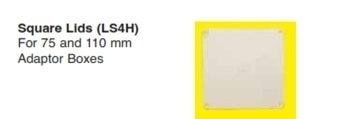 LID 110x110mm 4 HOLES uPVC   (BK)