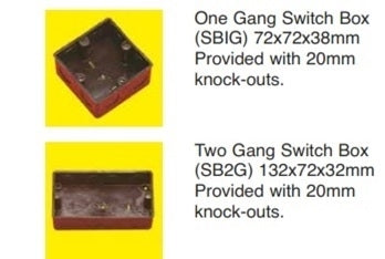 1 GANG SWITCH BOX 1GSB uPVC   (WH)