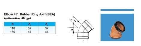 110mm uPVC BEND 45° (OR) ALL SIDE SOCKETED END