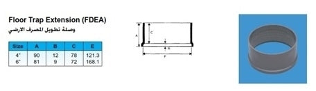 160mm uPVC FLOOR DRAIN EXTN. ADAPTOR FDEA (GY)