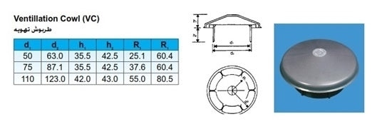 110mm uPVC VENTILATION COWL (GY)