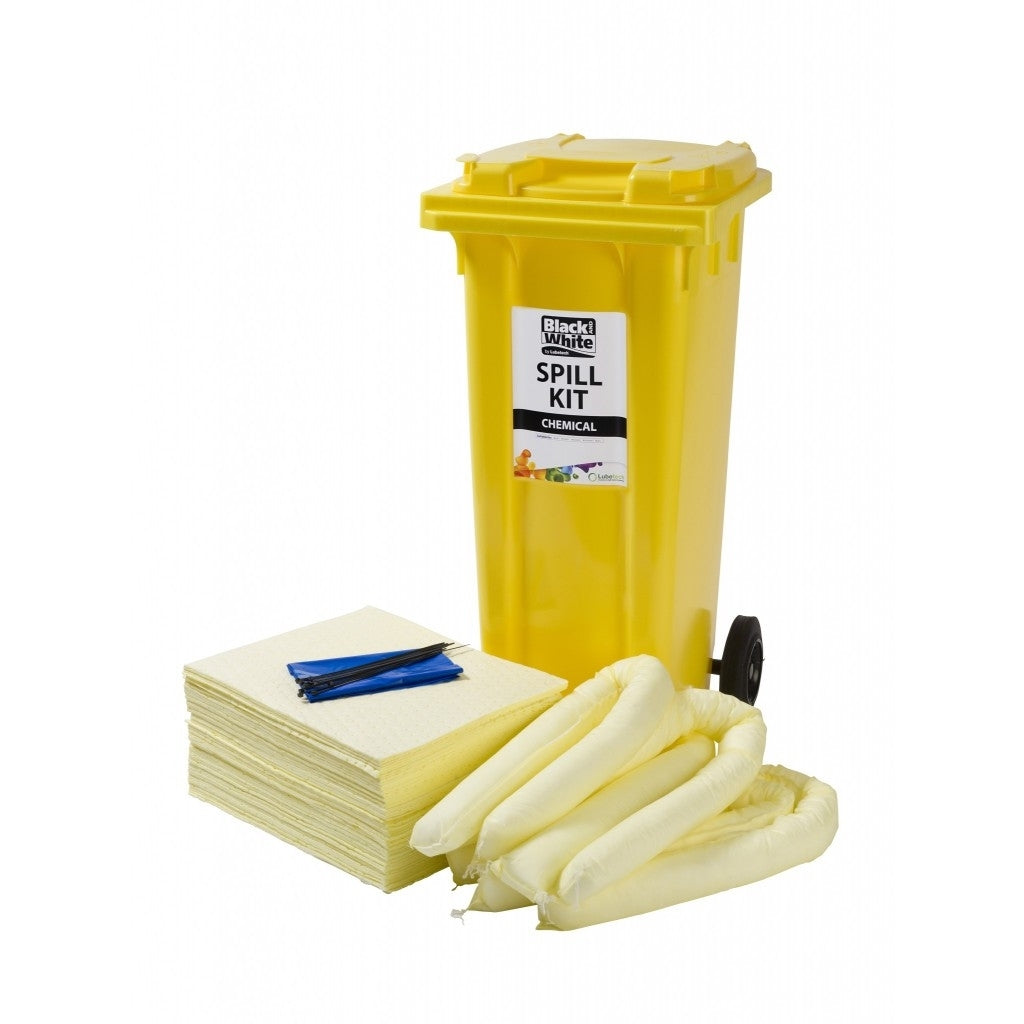 120LTR CAPACITY CHEMICAL ONLY RESPONSE KIT IN TWO WHEELED BIN