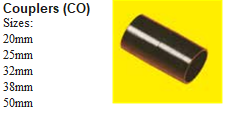 25mm uPVC ELECTRICAL COUPLER   (BK)