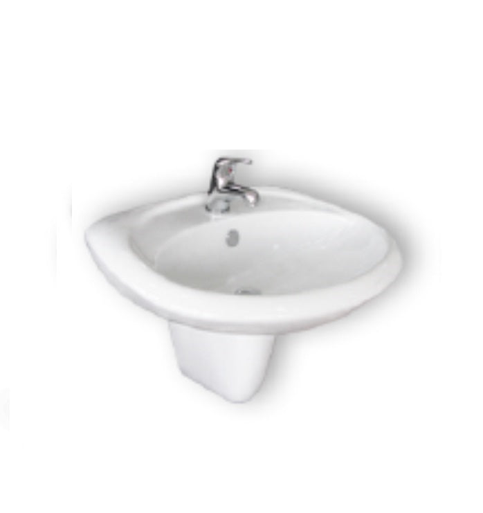 LARA WASH BASIN 65 HALF PEDESTAL