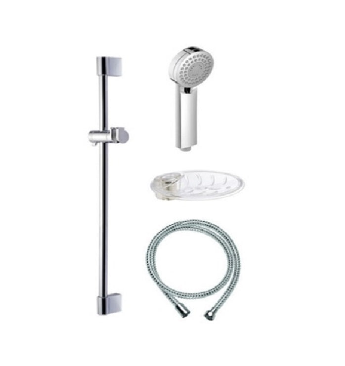 KING Stainless Steel Sliding Rail withhand shower and soap dish